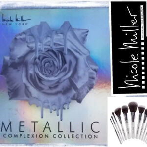 Nicole Miller Metallic make up brushes NIB‎